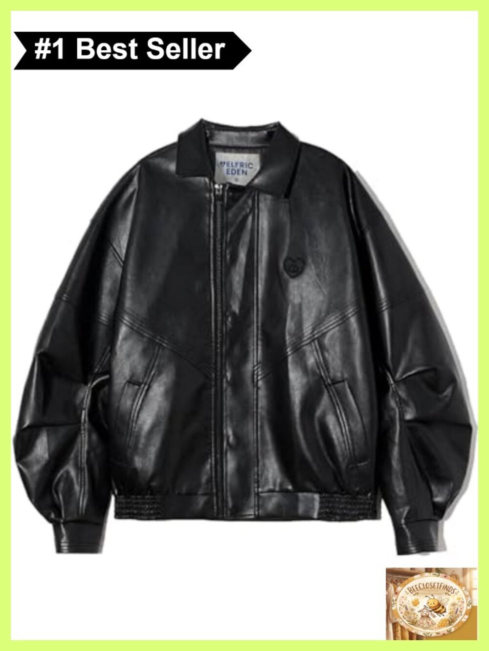 Oversized Faux Leather Y2K Bomber Moto Biker Jacket Coat